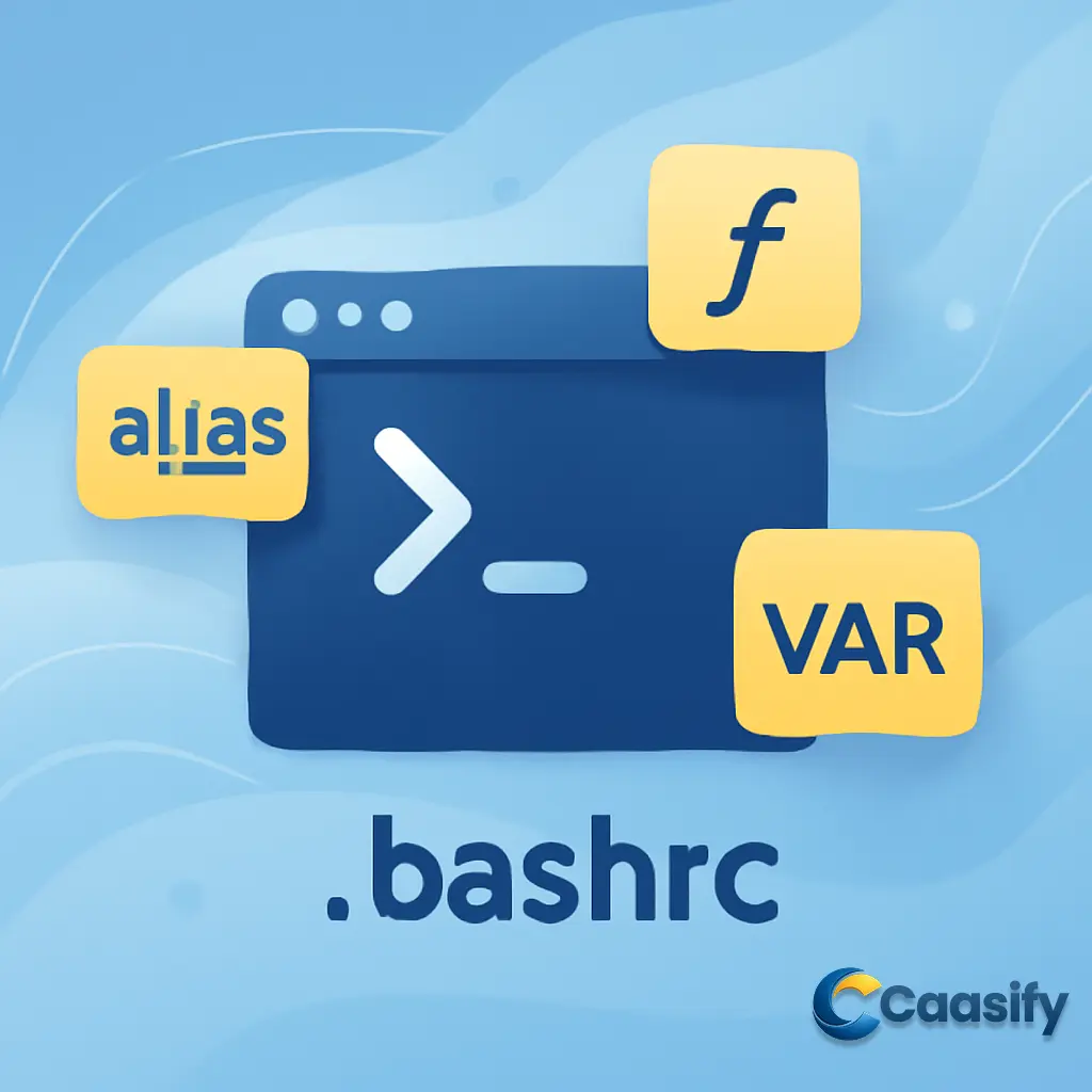 A user customizes the .bashrc file in Linux to enhance the terminal environment with aliases and functions.