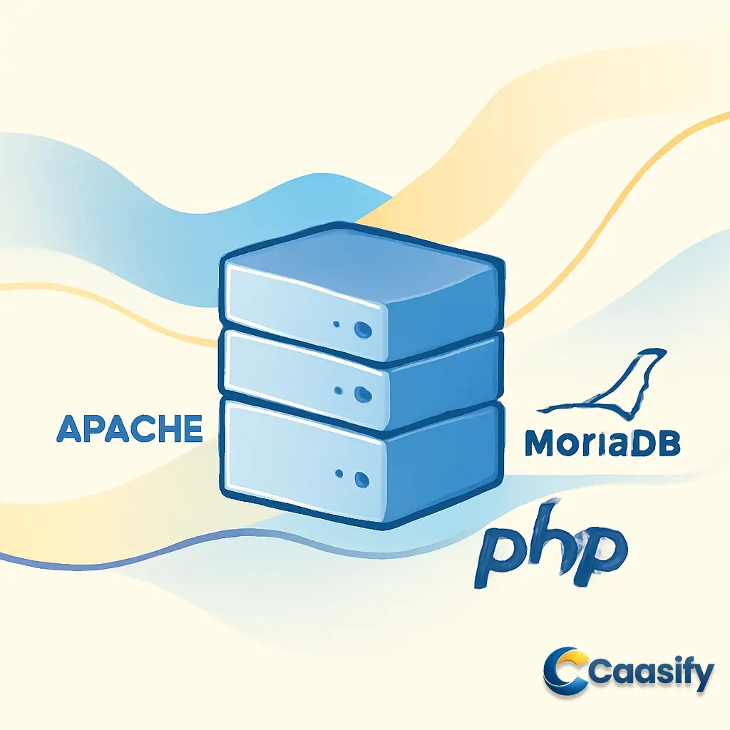 Steps for setting up a LAMP stack with Apache, MariaDB, and PHP on Debian 10.