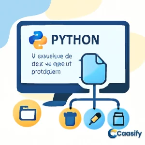 Python file operations tutorial showing pathlib module for file handling and management.