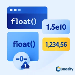 Python float conversion using try-except, handling scientific notation and locale formats.