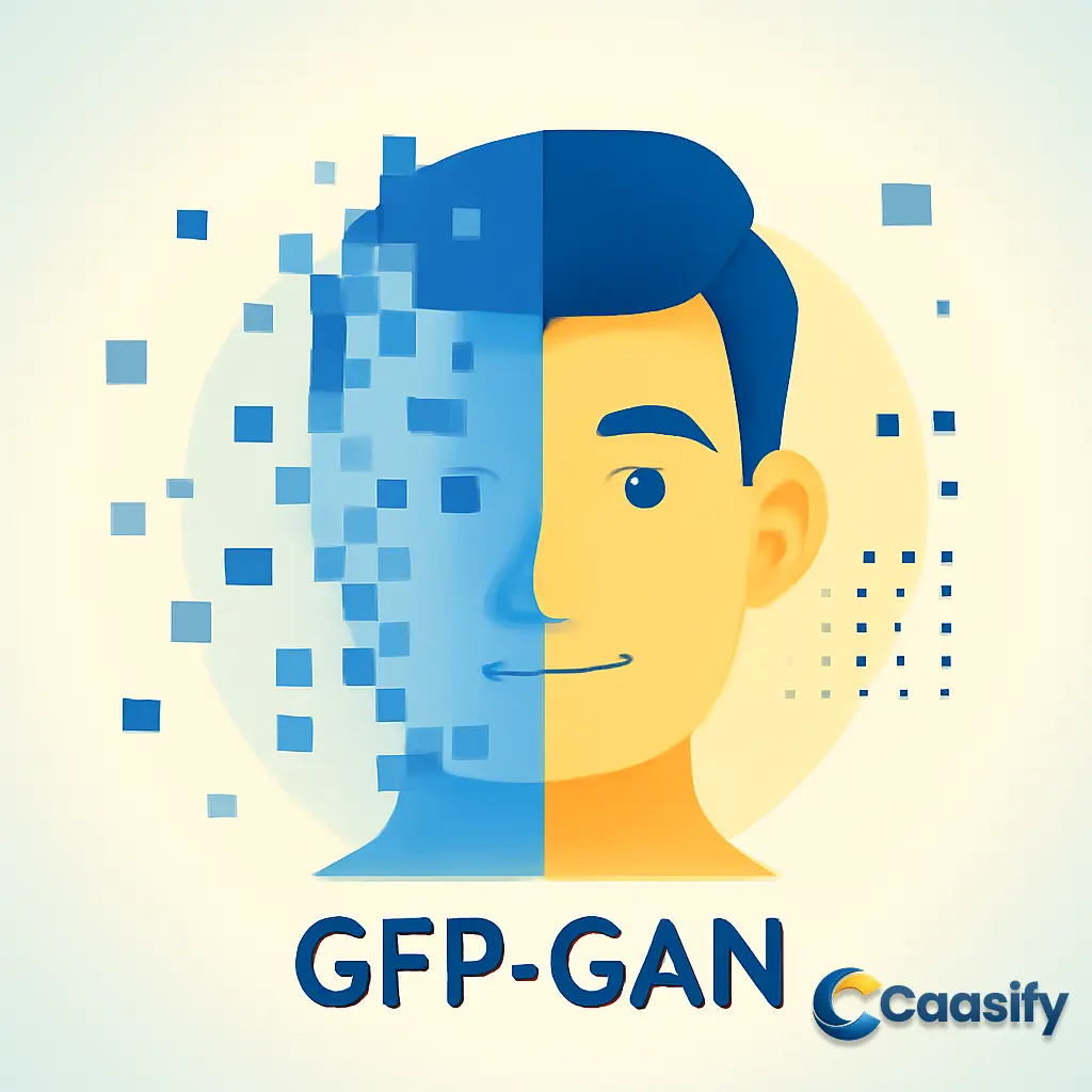 GFP-GAN deep learning model for restoring and enhancing low-resolution faces using StyleGAN2 and GPU acceleration.