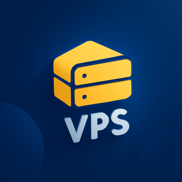 BandwagonHost VPS hosting solution with modern server icon and clean design.