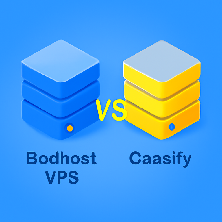 Comparison of Bodhost VPS and Caasify, showing server performance and key features.