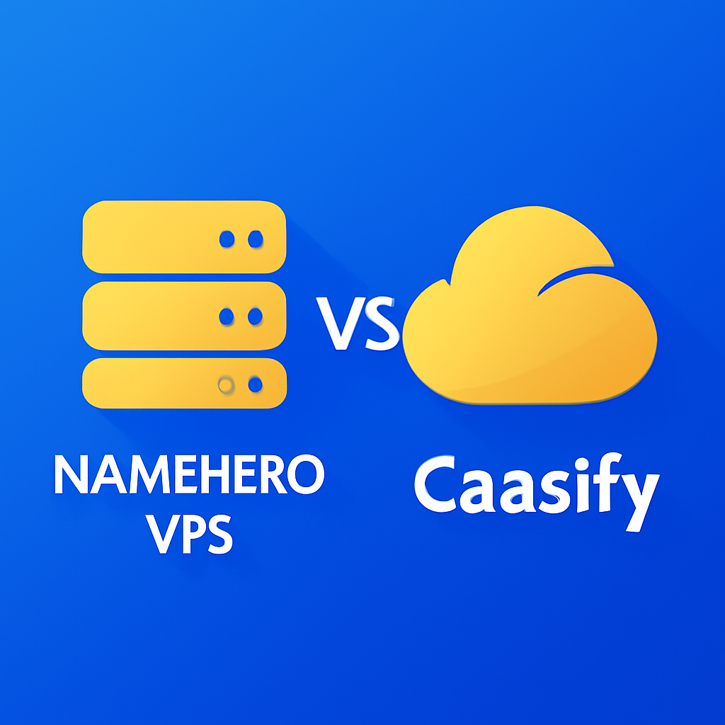 Comparison between NameHero VPS and Caasify services in 2025 for virtual private hosting.
