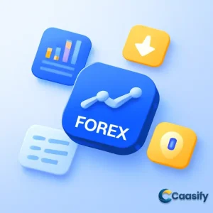 A mobile device showing a forex trading app interface with real-time market data and order execution tools.