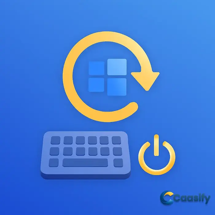 Different methods for performing an emergency restart on Windows 10, including keyboard shortcuts and power button use.