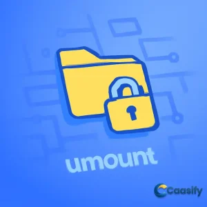 Illustration showing troubleshooting steps for resolving 'umount target is busy' error on Linux systems.