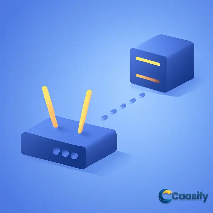 Illustration explaining how to lower ping by improving network settings and connection quality.