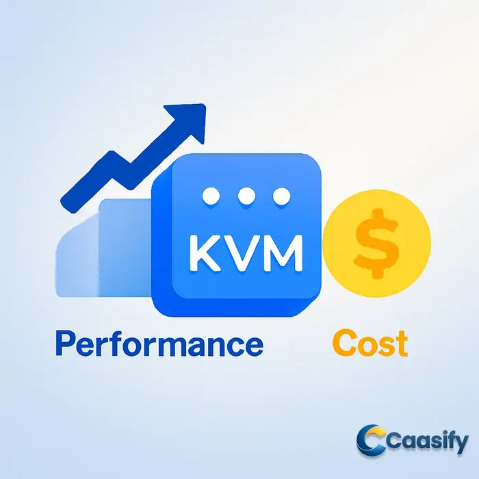 KVM virtualization comparison showing performance and cost factors in modern computing.