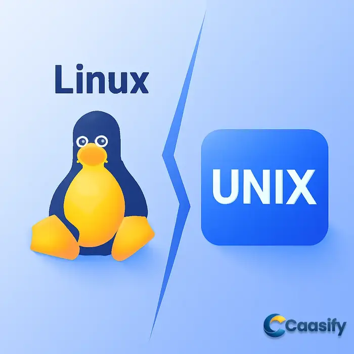 Comparison of Linux and Unix systems highlighting key differences and features for users.