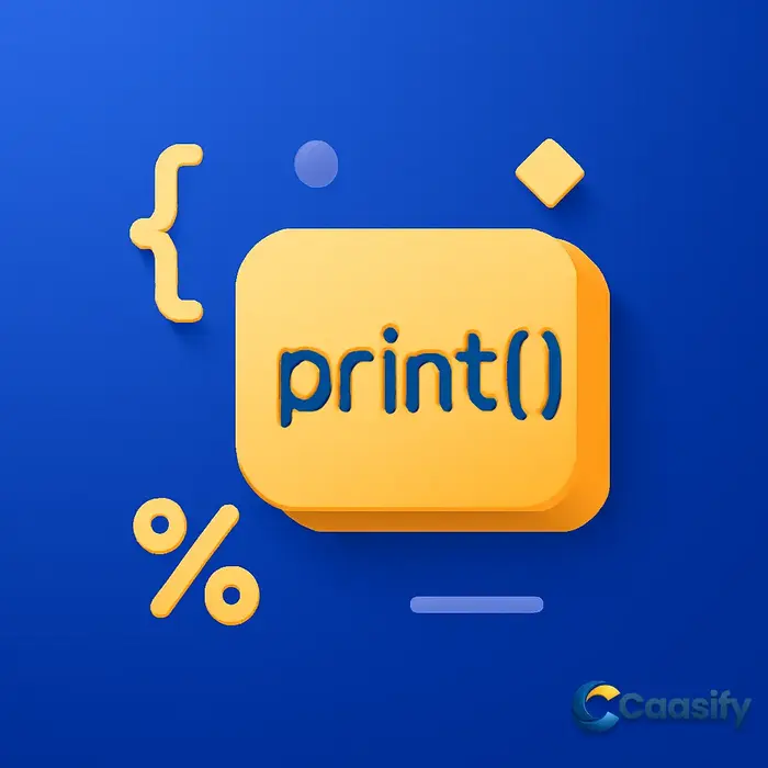 An example of using the print statement in Python with output formatting and string manipulation.