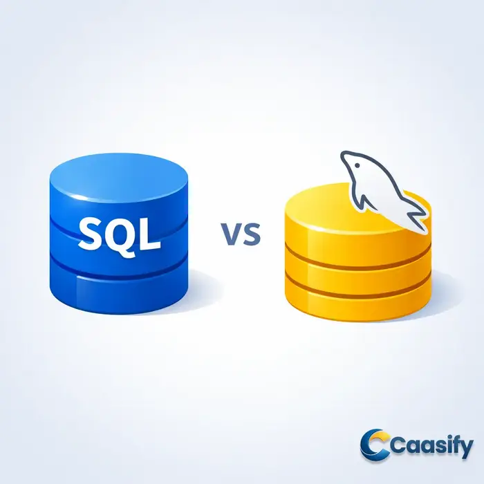 A comparison of SQL and MySQL for database selection, showing their differences and advantages in 2025.