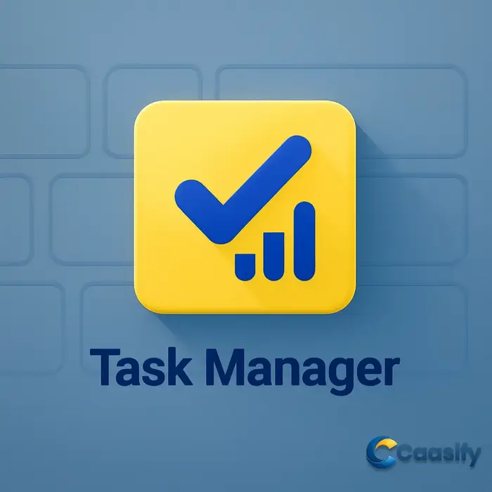 Task manager shortcut on a computer screen to improve efficiency and productivity.