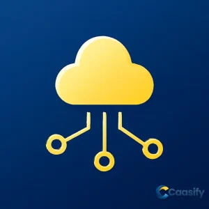 Visual representation of Virtual Desktop Infrastructure (VDI) definition with scalable business solutions.