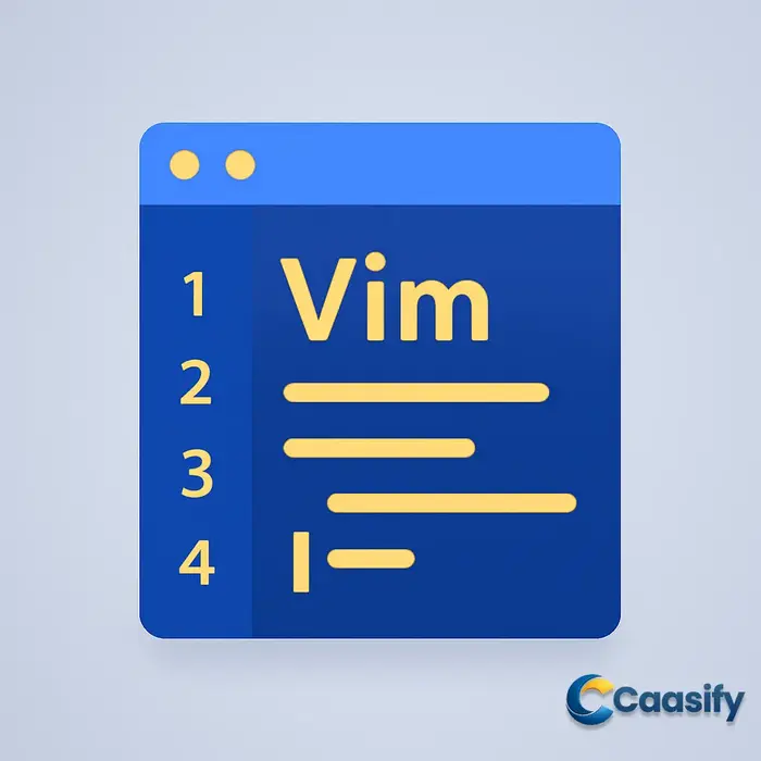 Illustration showing how to enable and configure line numbers in Vim for efficient editing.