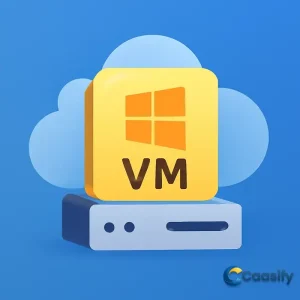 Illustration of Windows Virtual Machine hosting, showcasing its scalability and flexibility for business needs.